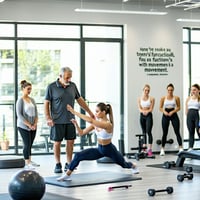 Physical therapist working hands-on with a client in a gym setting, symbolizing strength-based rehabilitation and movement-based care.