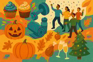 Holiday season fitness kickoff with G-tober celebration, healthy habits, and planning tips from Whole Health Solutions in Shirley MA.