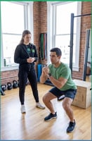  Patient working with a provider at a performance physical therapy clinic in Shirley