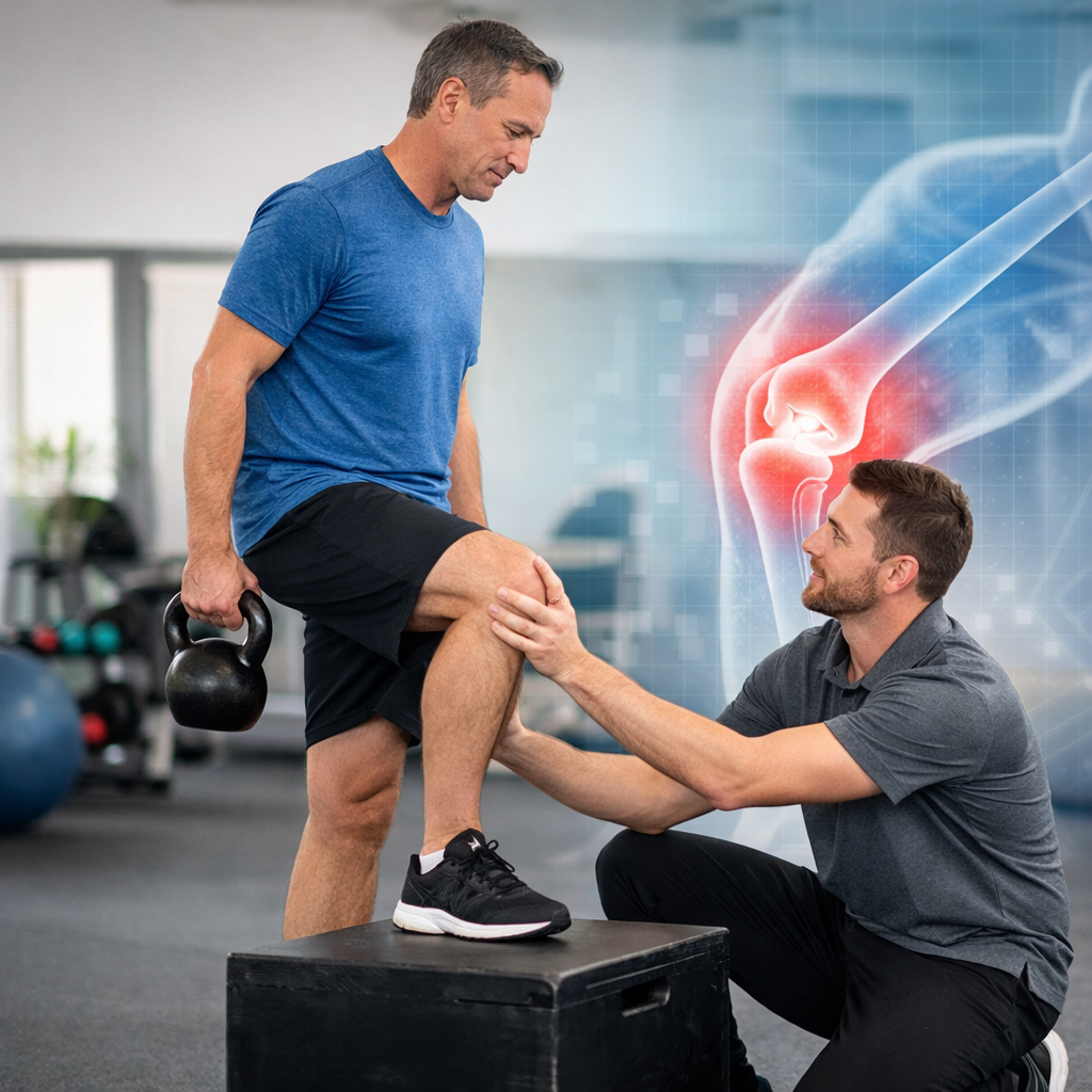 Physical therapy injury recovery session in Leominster MA focused on improving mobility and reducing pain